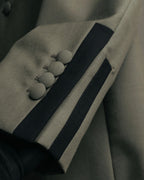 "PRADA" 2012AW Wool-mohair tailored jacket with contrast collar detail