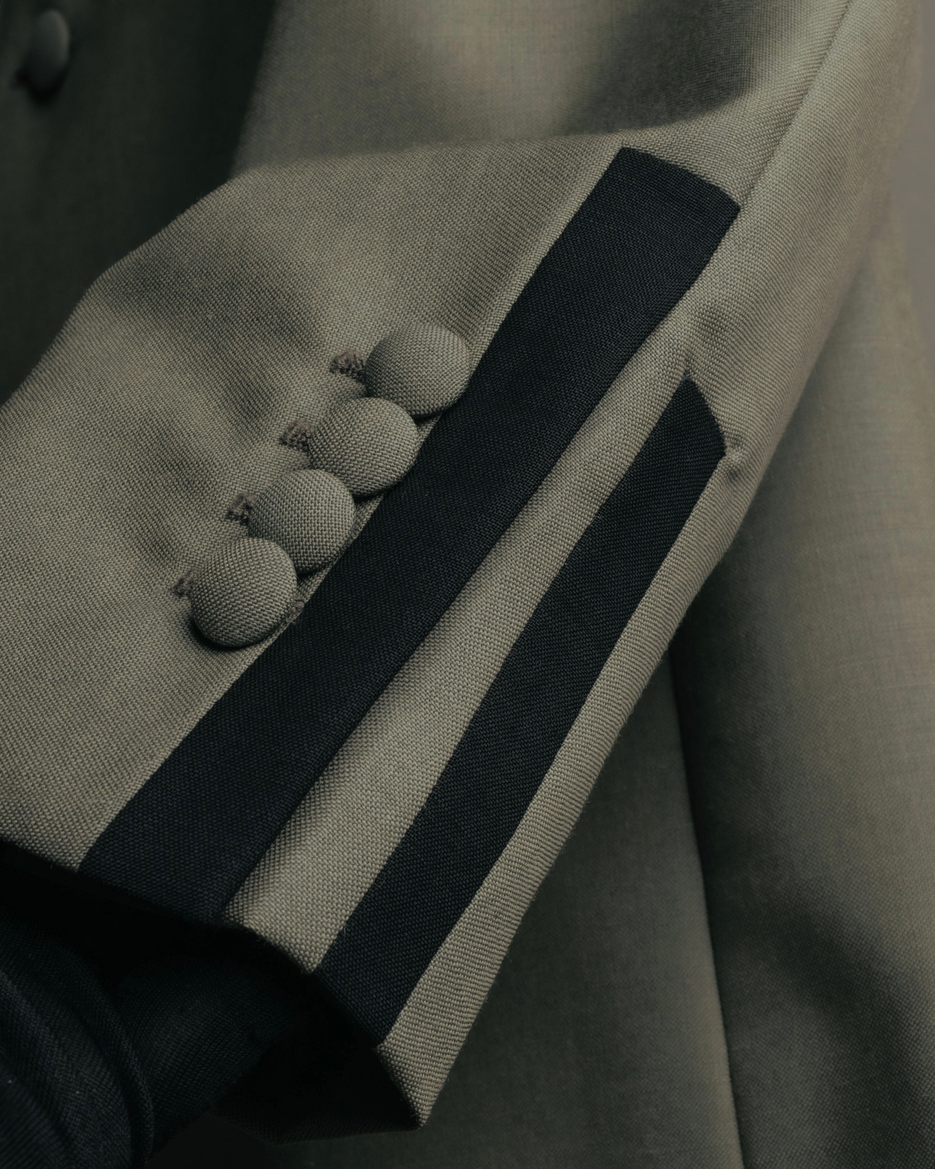 "PRADA" 2012AW Wool-mohair tailored jacket with contrast collar detail