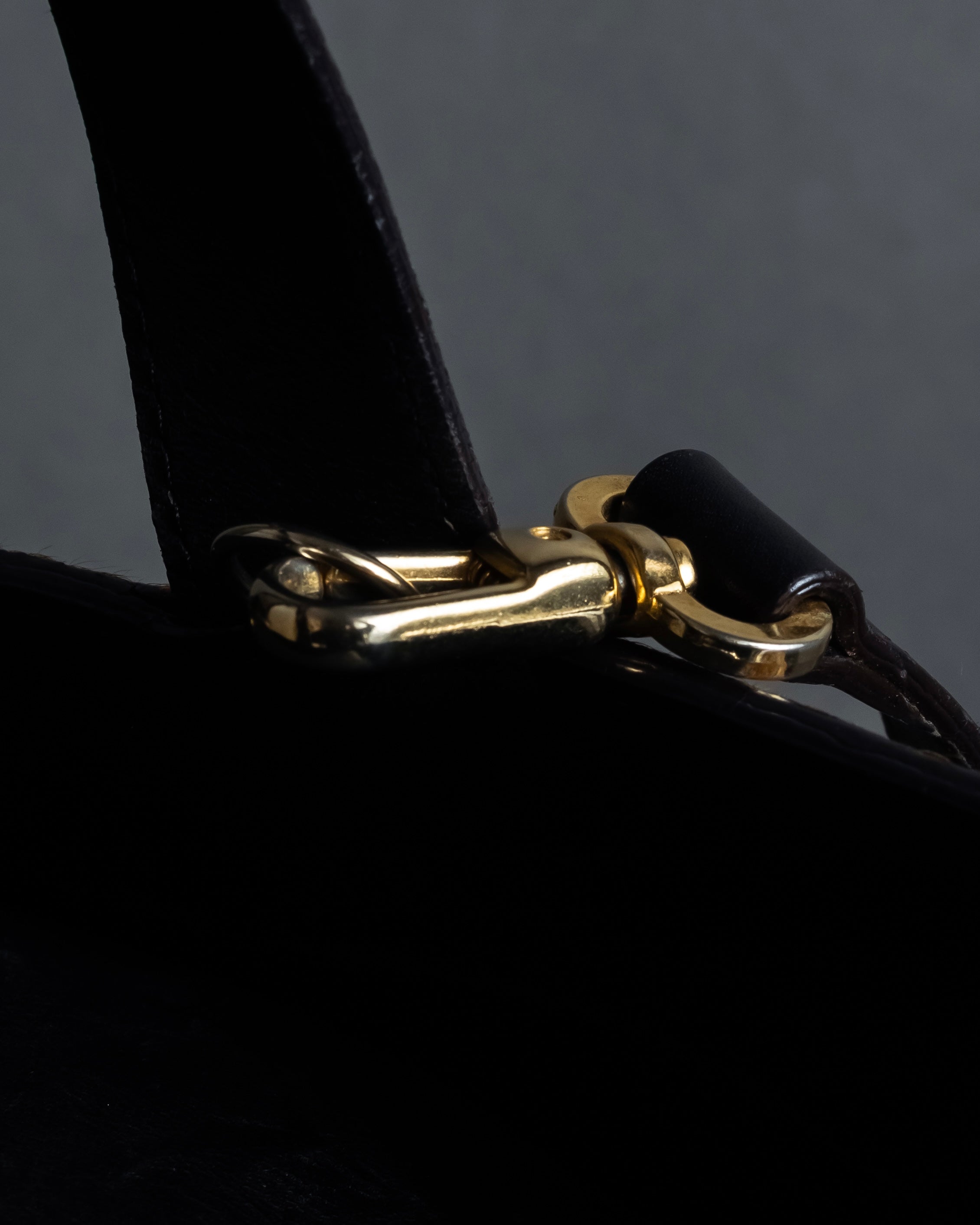 "YVES SAINT LAURENT" Hand-stitched design hair calf leather tote bag