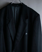 "Vintage super maxi length double-breasted oversized chester coat"