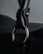 "Salvatore Ferragamo" Gancini motif design leather bowling bag