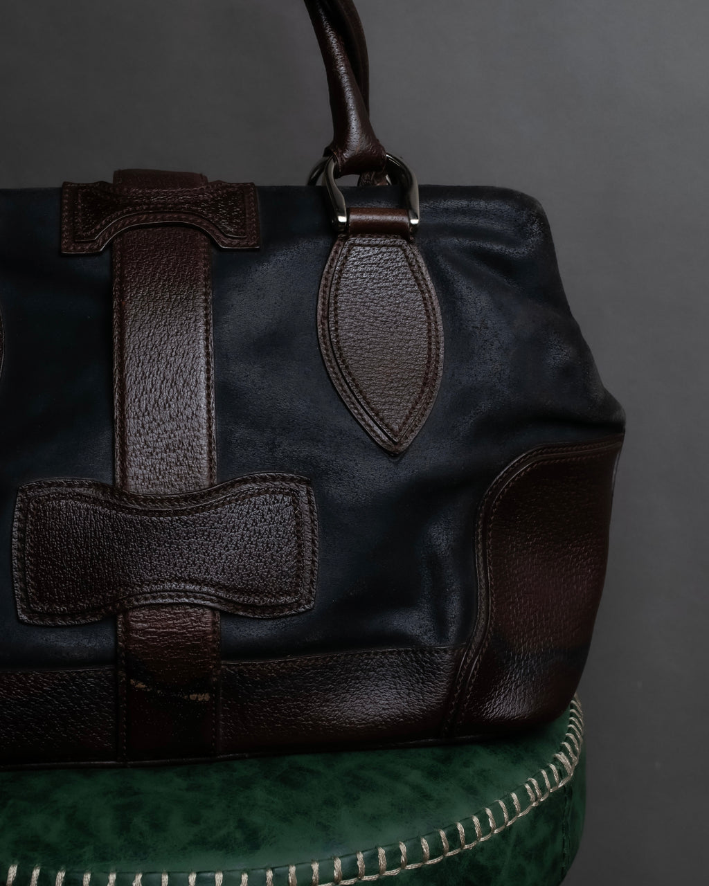 "BALENCIAGA" Circle lock design leather doctor bag