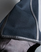 "GUCCI" Leather piping design box sleeve T-shirt