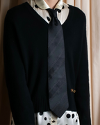 "GIORGIO ARMANI" Mixed material striped necktie