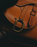 -SPECIAL- “Christian Dior” 2006-2007 Gaucho saddle leather two-way satchel