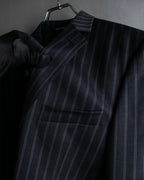 "Dolce & Gabbana" Pinstripe vertical lines emphasized tailored jacket