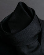 "HERMES" Dice embroidery design silk neck tie