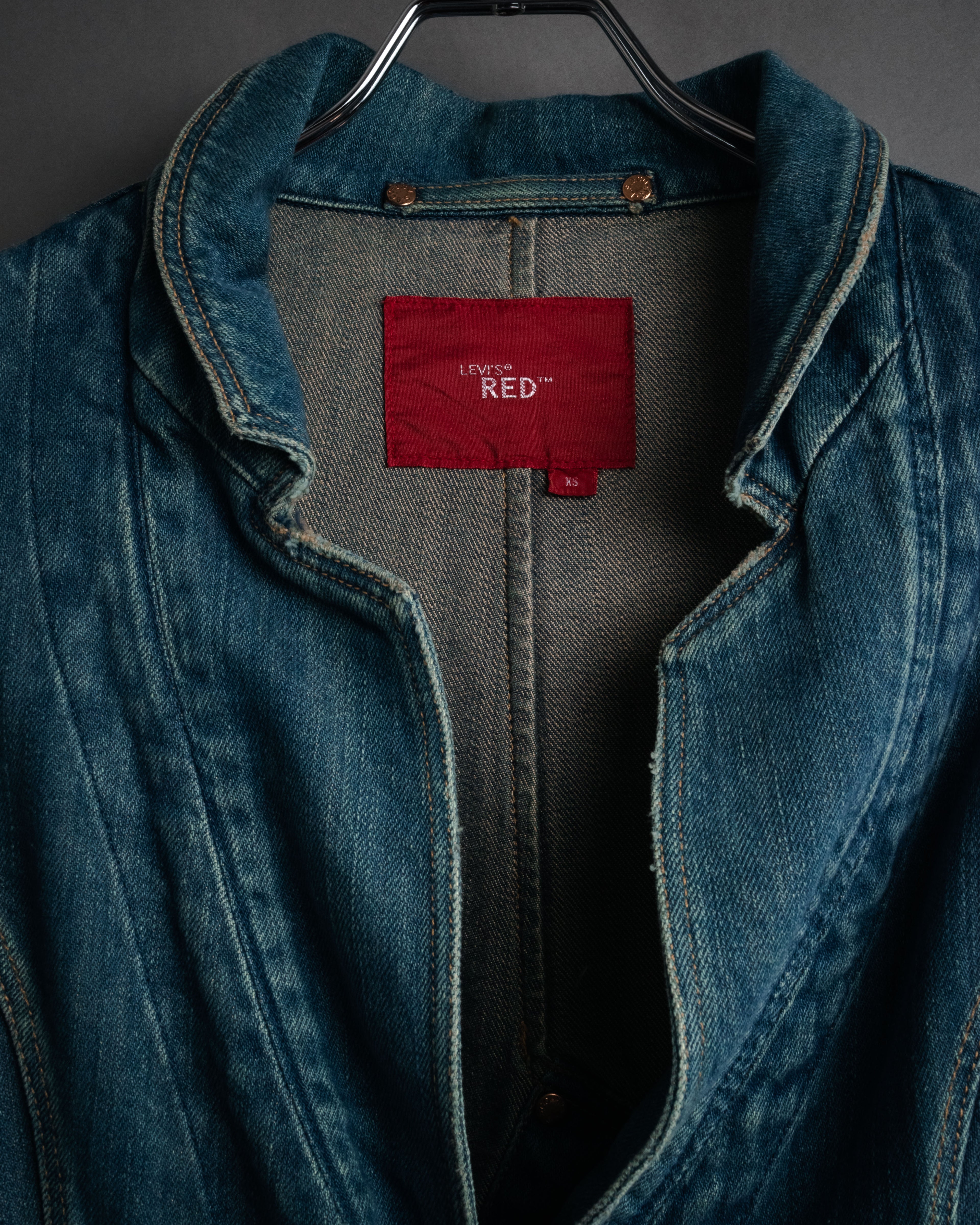 “Levi’s RED” 2001 Asymmetrical draped denim jacket