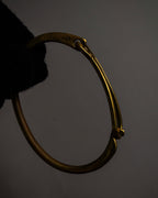 "STUDEBAKER" S-hook curved design gold brass bracelet