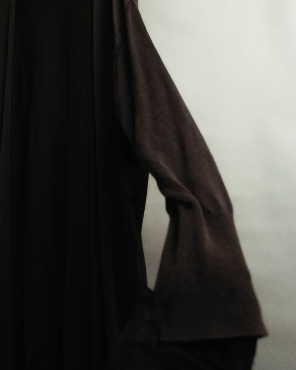 "Hermès" 00's Draped cotton silk long cardigan