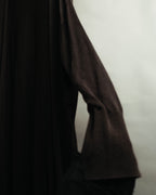 "Hermès" 00's Draped cotton silk long cardigan