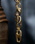 "DIOR" Oval chain rhinestone studded bracelet