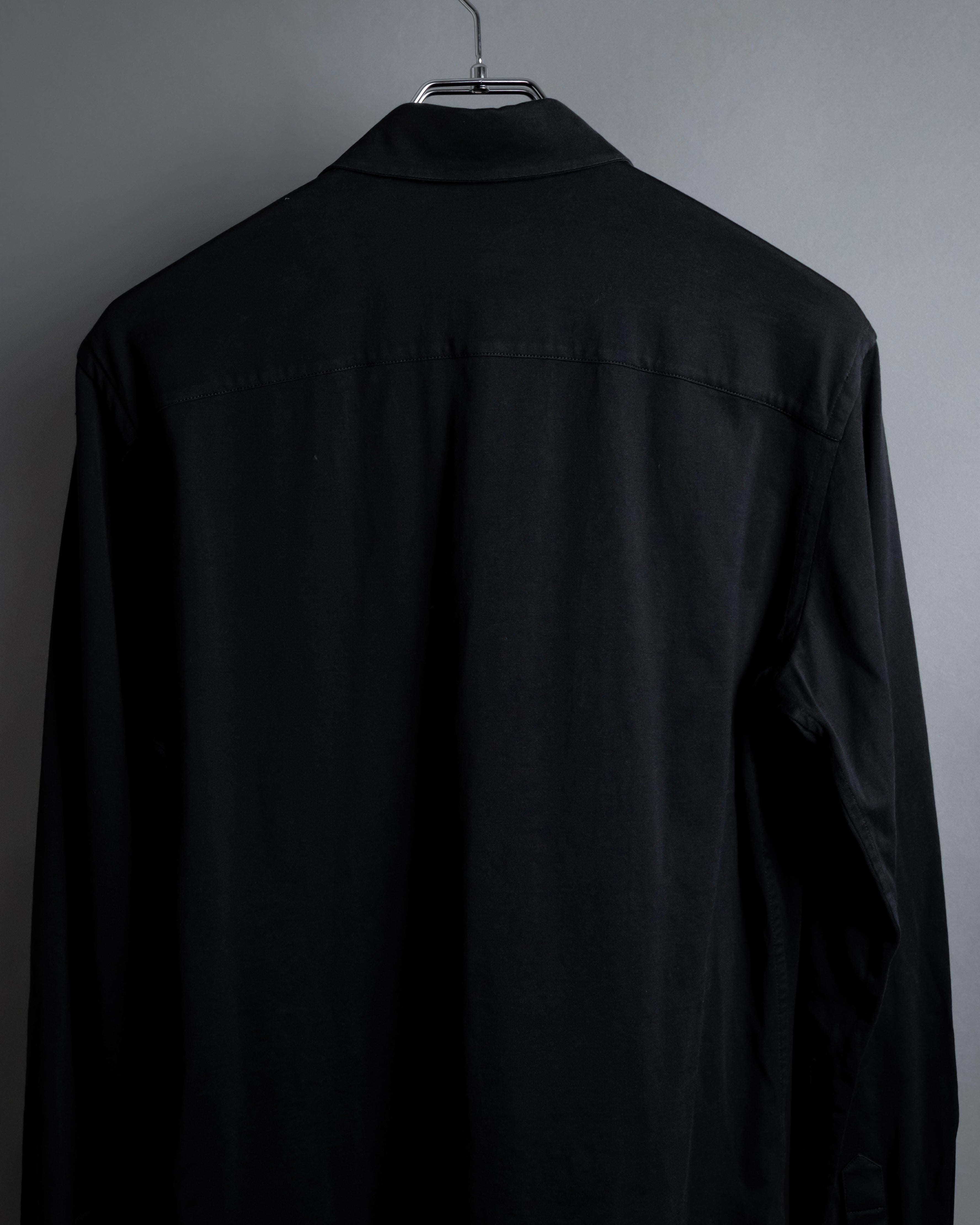 "FENDI" Pick stitch design fly front shirt