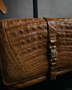 “CELINE” 80’s Hornback crocodile shoulder bag