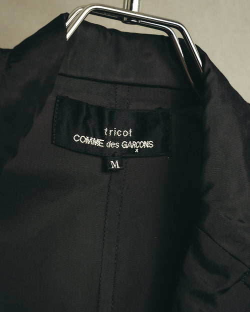 “tricot COMME des GARÇONS” 2005SS Deconstructed mixed-fabric tailored jacket