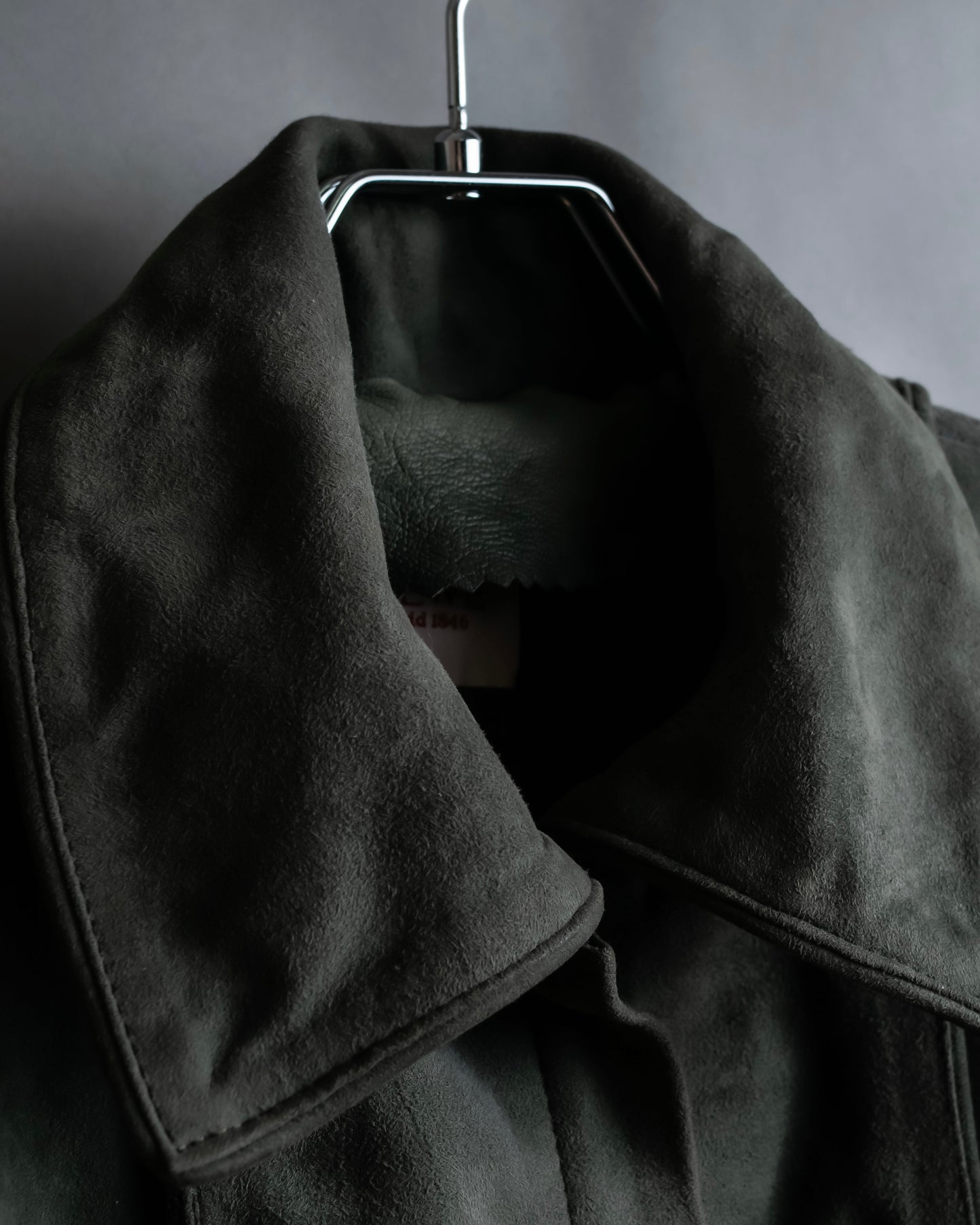 "LOEWE" Box silhouette suede leather blouson