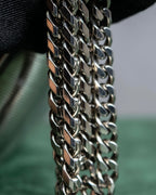 "Alexandar McQueen" Jewelry docking silver chain 2way mini bag