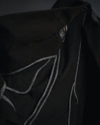 "DOLCE & GABBANA" 00’s resin coated patch detail belted coat