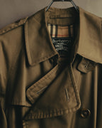 “Burberrys” 80’s Heritage check long trench coat