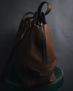 "MAURO GOVERNA" 00’s-10’s lamb leather belted draped bag