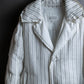 "MAISON MARGIELA" Multi-stripe pattern quilted padded oversized tailored coat