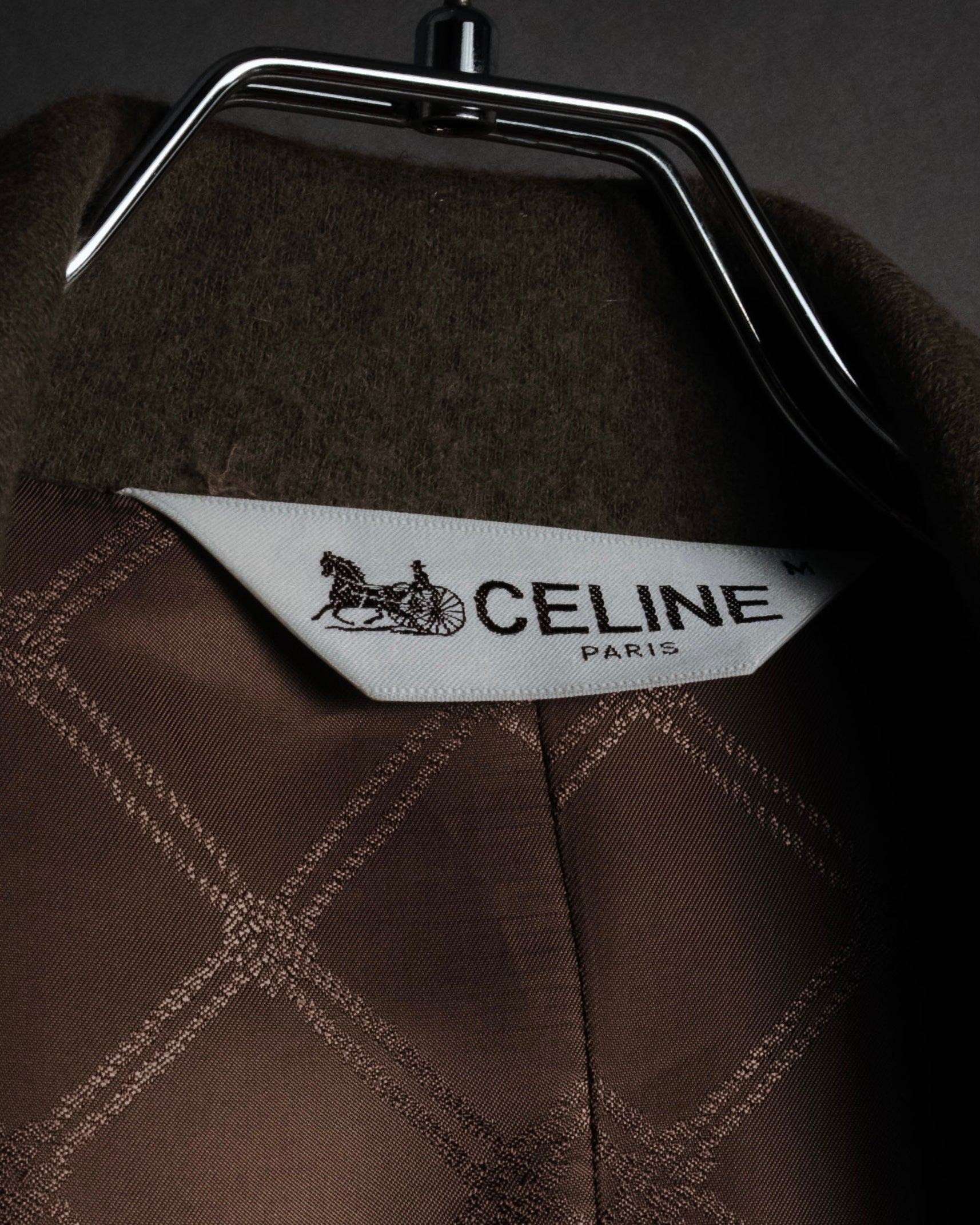 "CELINE" 70’s-80’s Archive sulky embroidered gown coat