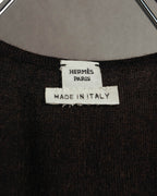-SPECIAL- “HERMES” 00’s Cashmere cardigan and sleeveless knit twin set