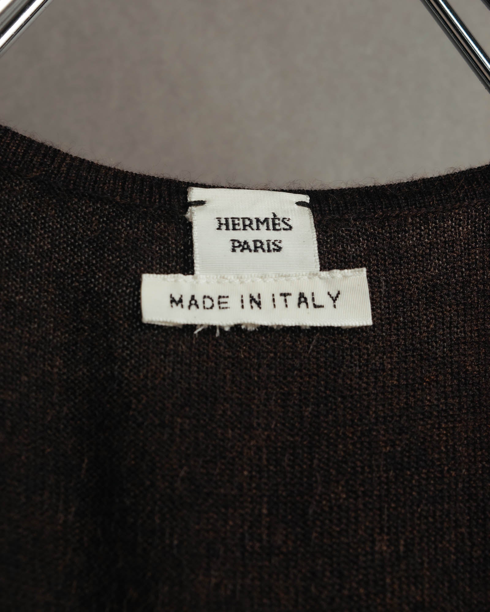 -SPECIAL- “HERMES” 00’s Cashmere cardigan and sleeveless knit twin set
