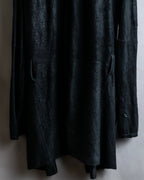 "ISAAC SELLAM" Cut-off design belted leather jacket