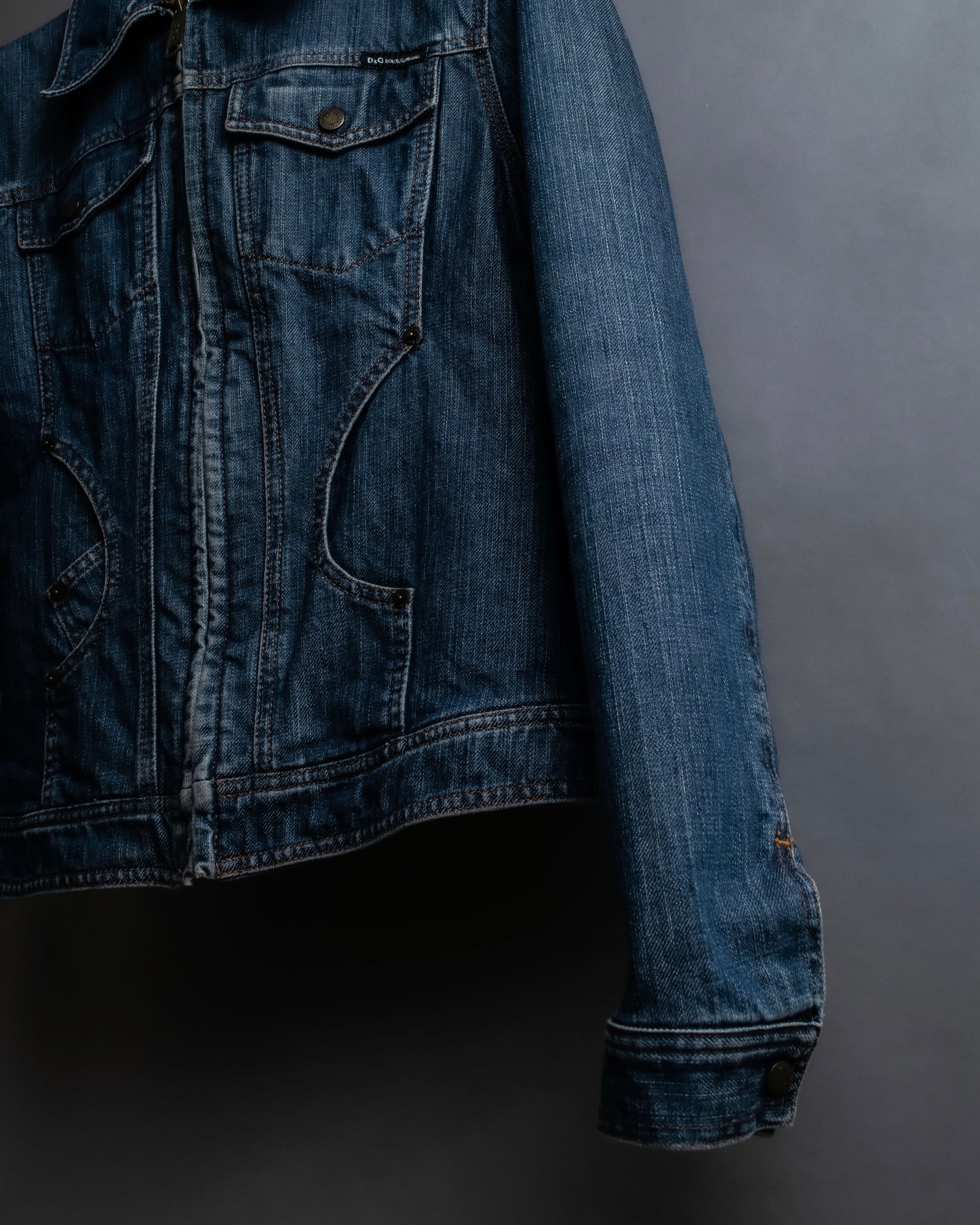 "Dolce & Gabbana" Cutting stitch detail denim jacket