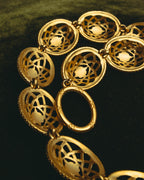 “Nina Ricci” 80’s-90’s floral openwork link necklace