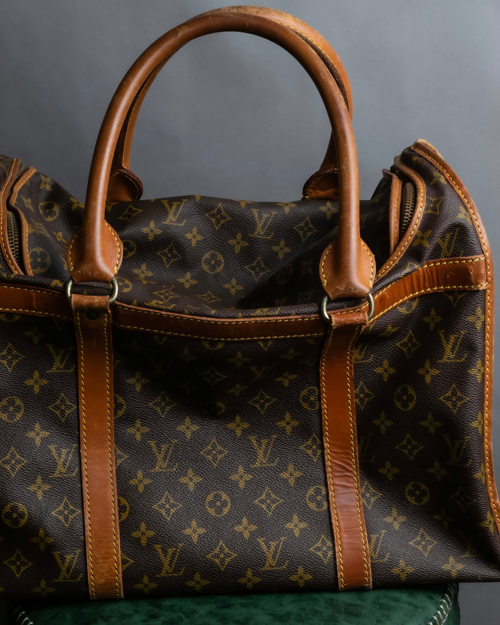 "LOUIS VUITTON" Monogram pattern pet carrier Boston bag