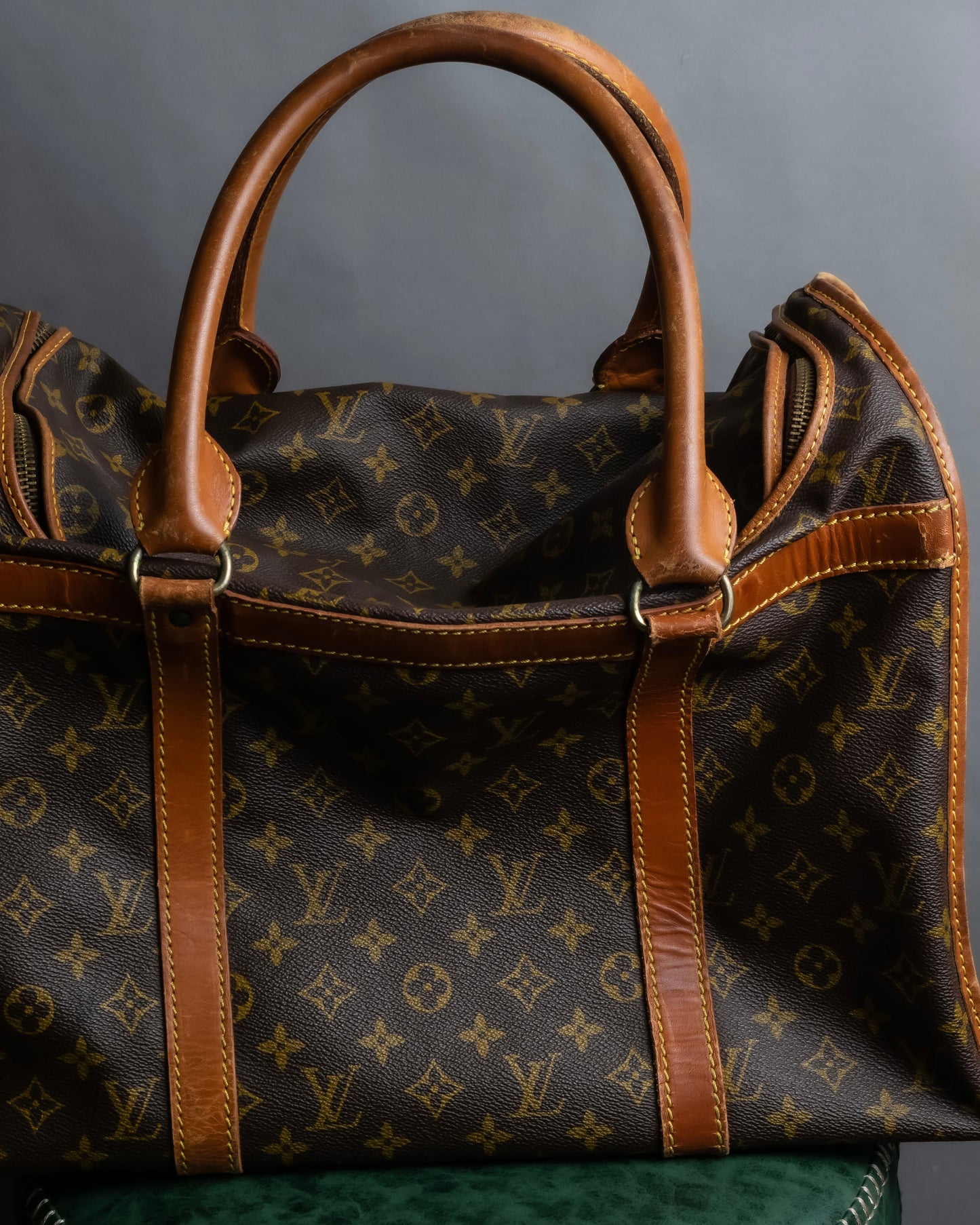 "LOUIS VUITTON" Monogram pattern pet carrier Boston bag