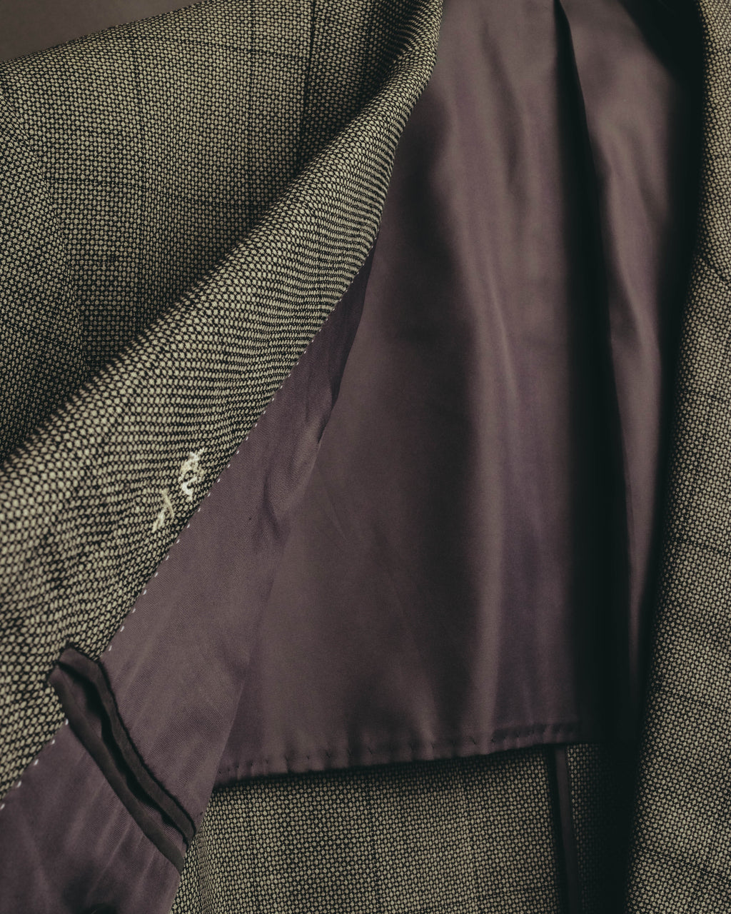 "Pierre Balmain" 80's-90's Windowpane check wool blazer
