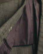 "Pierre Balmain" 80's-90's Windowpane check wool blazer
