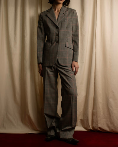 "Vivienne Westwood RED LABEL" Orb button design glen plaid set up