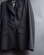 "Dolce & Gabbana" White striped shaped tailored jacket