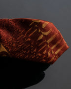 "MOSCHINO" Logo engraved patterned glossy silk necktie