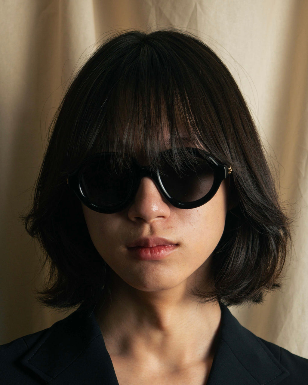 "LOEWE" Thick rim oval frame sunglasses