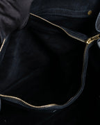 "YVES SAINT LAURENT" Muse to gold metal parts one-handle leather bag
