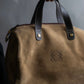 "LOEWE" Logo engraved suede mini boston bag