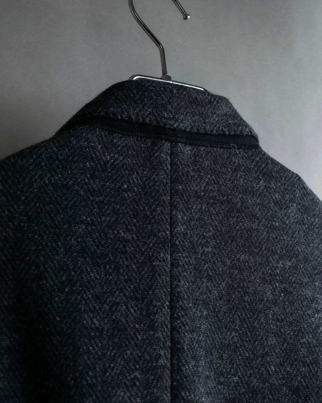 "POLO Ralph Lauren" Herringbone weave charcoal gray tailored jacket