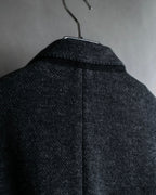 "POLO Ralph Lauren" Herringbone weave charcoal gray tailored jacket