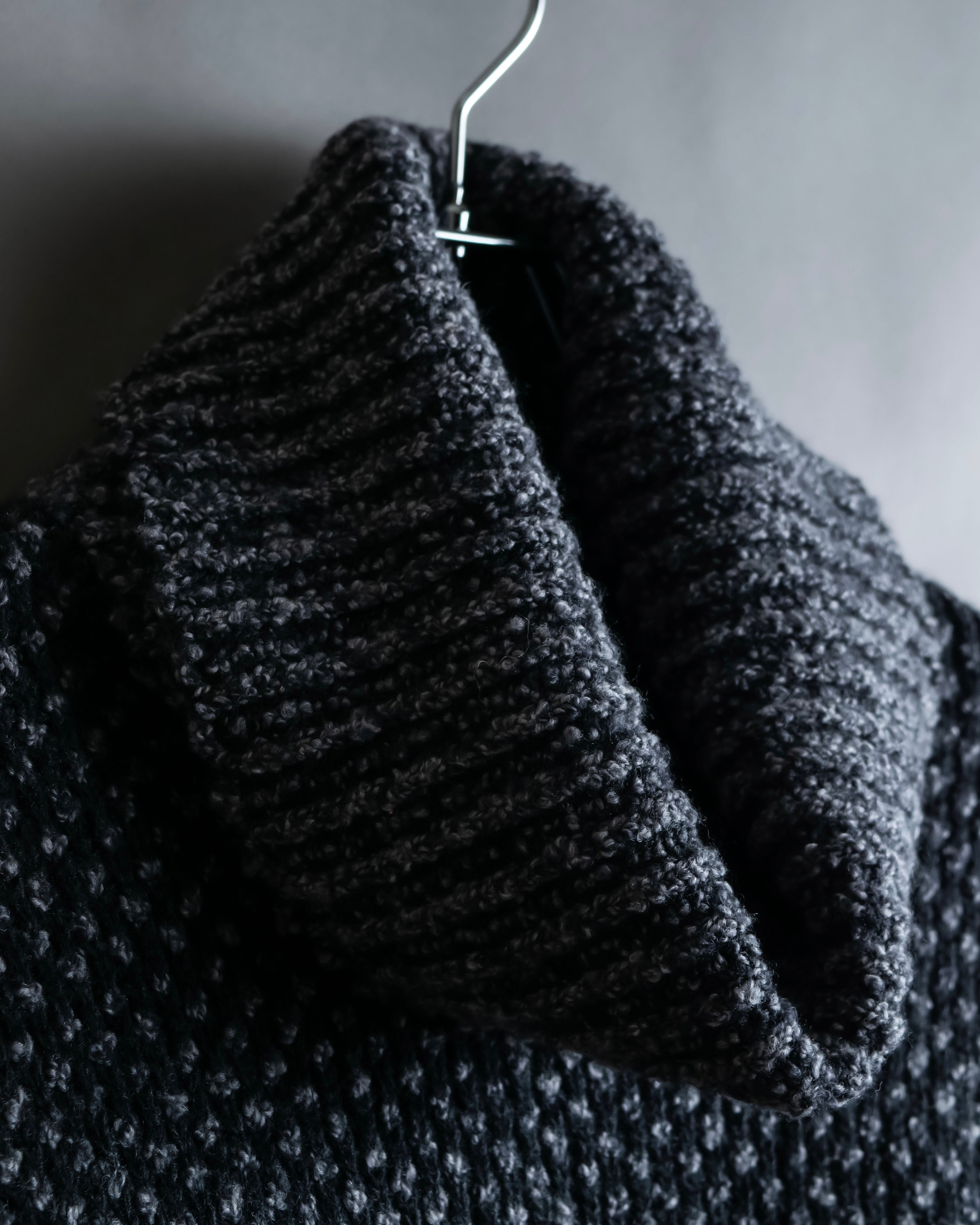 "DOLCE & GABBANA" Poncho silhouette waffle knit pullover