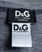 "DOLCE & GABBANA" Black and grey bicolor short sleeve T-shirt