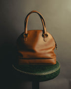 "LOEWE" 80s–00's logo embossed leather handbag