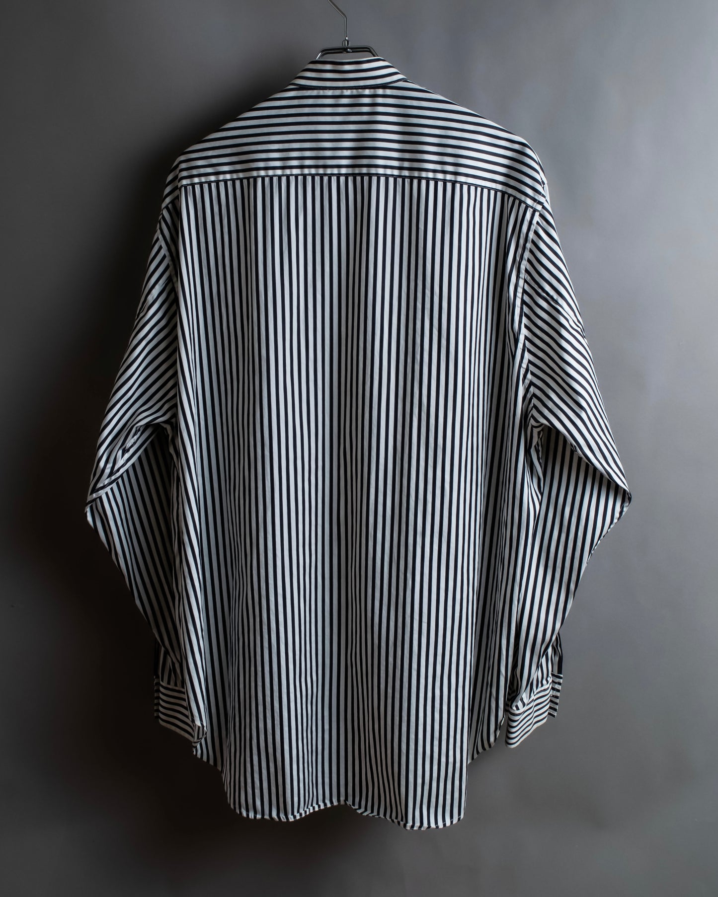 "GIVENCHY" Asymmetrical stripe pattern different thicknesses shirt