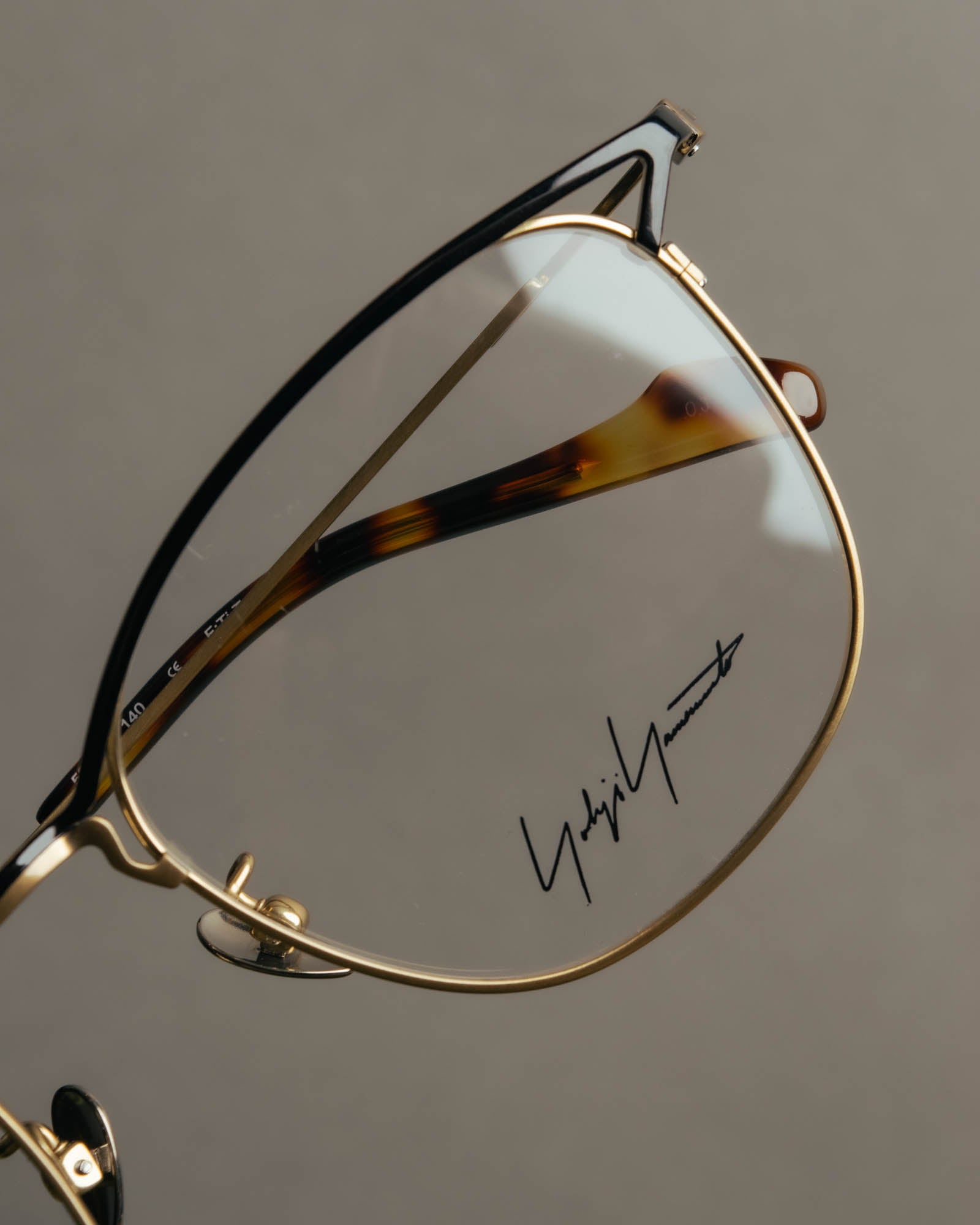 “Yohji Yamamoto” 2019-2021 Y motif browline optical glasse
