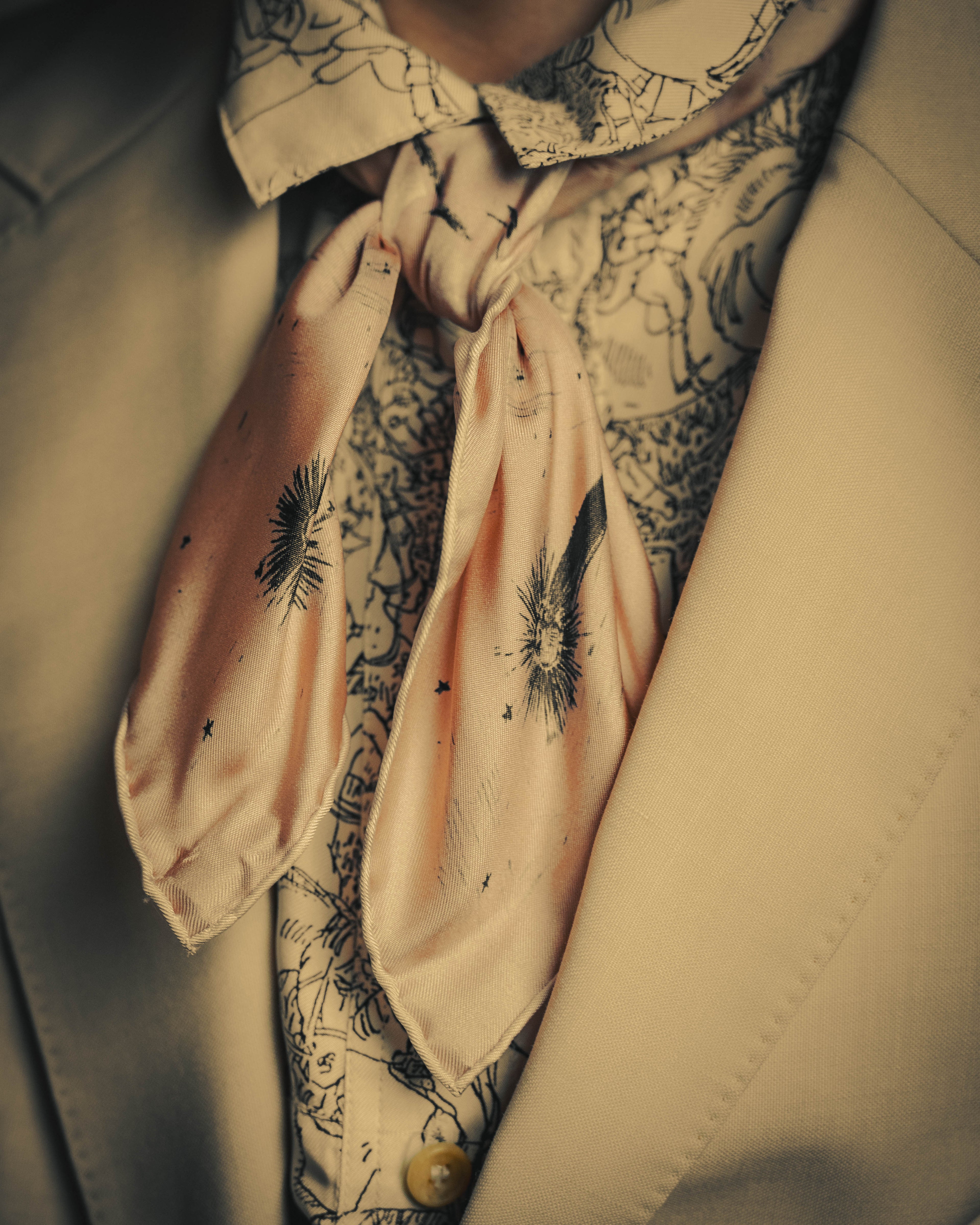 –SPECIAL– "Christian Dior" Celestial print silk square scarf
