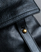 "YVES SAINT LAURENT" Muse to gold metal parts one-handle leather bag